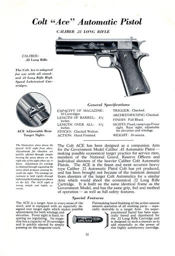 1941 automatic pistol: Ace .22