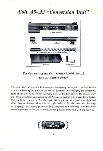 1941 automatic pistol: 45-22 coversion unit