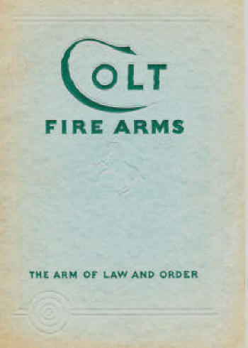 Colt Fire Arms Catalog 1941 July cover