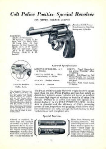 Colt Fire Arms Catalog 1941 July police positive special