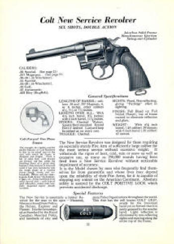 Colt Fire Arms Catalog 1941 July New Service .45 colt