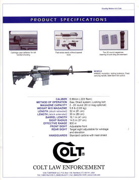 Colt 2003 law enforcement AR15 rifle