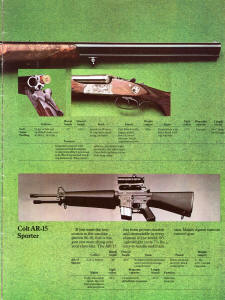 Colt AR-15 Sporter rifle with scope on carry handle