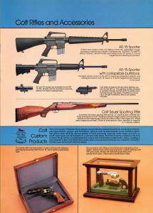AR-15 Sporter rifle and carbine.  3x20 amd 4x20 optics