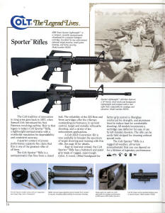 1992 Colt catalog showing R6430 Sporter Lightweight 9mm