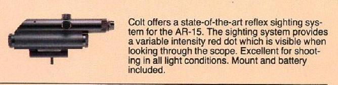 The RAMA scope  shown for last time in the 1985 Colt Catalog