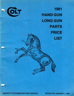 1981 Colt parts list