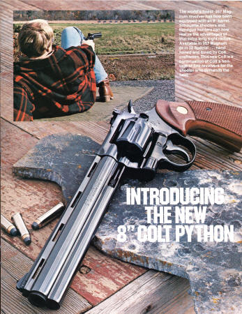 1980 Colt Catalog:  Python 8 in. introduction    