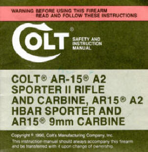 Colt AR-15 Sporter II rifle and carbine manual