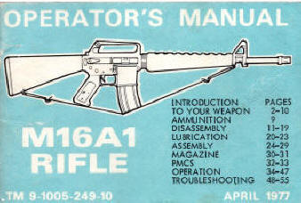 Colt M16A1 rifle operator's manual
