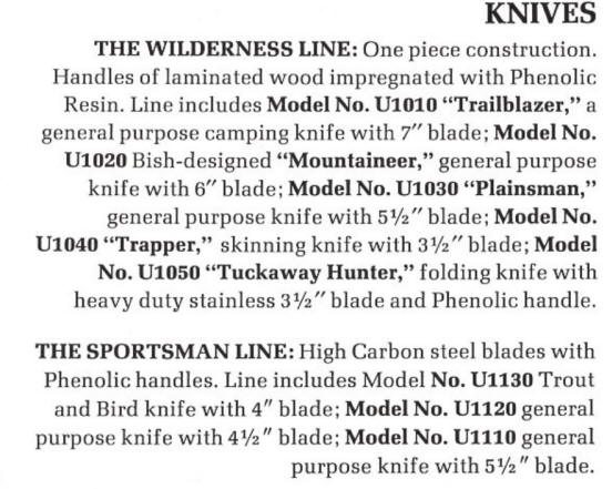 Colt knife list with model numbers