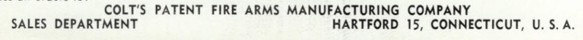 sales dept. 'Colt's Patent Firearms Manufacturing Company'
