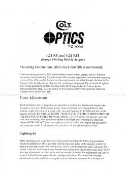 Colt Optics 4 x 21D RFI instructions