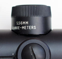 2000 Colt 4 x 21 Model D RFI scope turret marked 5.56