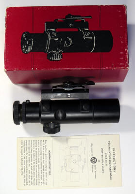 Realist red box 3 x 20 scope with paperwork