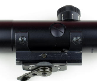 Colt 4 x 20 scope (early-version) engraved name mounting bracket