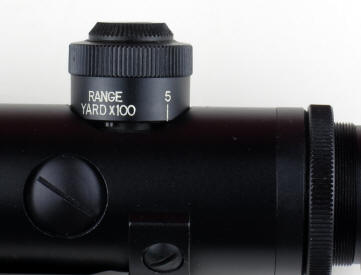 Turret knob on Colt 4 x 20 scope 