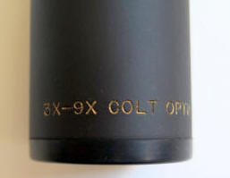 Colt markings on scope