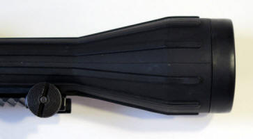 Close-up of the objective end