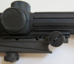 Showing the thumb wheel (left) and terminal bracket (right) 