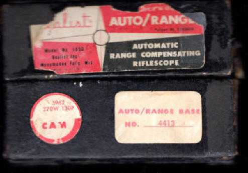 Realist 'Camputer' 6x Fixed Power Auto/Range Scope box label