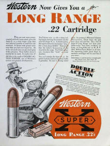 western 1931 ad for long range .22 ammo