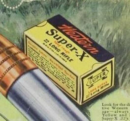 close-up of western ammo box