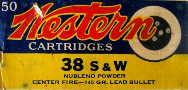 western with yellow edged letters 1930s box