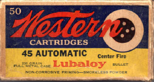 Western .45 Automatic 230 gr. ammo box