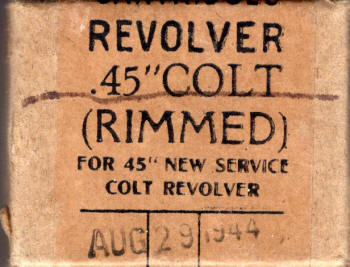 Winchester .45 "Colt Rimmed" for .45 New Service Colt Revolvers box