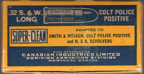 CIL .32 S&W Long Colt Police Positive ammo box