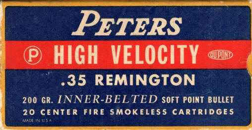 Peters .35 Remington 200 gr. ammo box