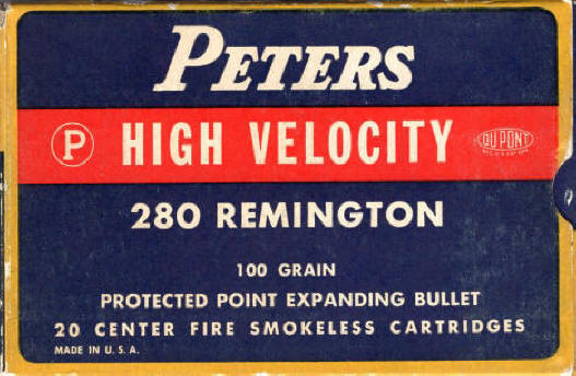 Peters .280 Remington 100 gr.ammo box