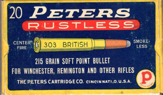Peters .303 British 215 gr. ammo box