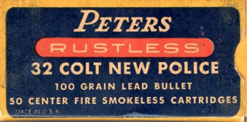 Peters .32 Colt New Police 100 gr. ammo box