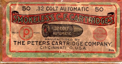 Peters .32 Colt Automatic ammo box