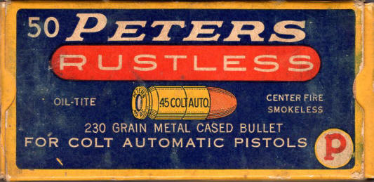 Peters .45 Colt Auto 200 gr. ammo box