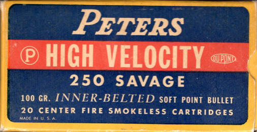 Peters .250 Savage 100 gr.ammo box