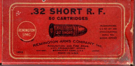 Remington .32 Short R.F. ammo box
