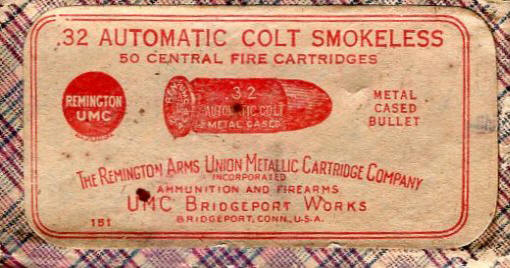 Remington .32 Colt Automatic ammo box