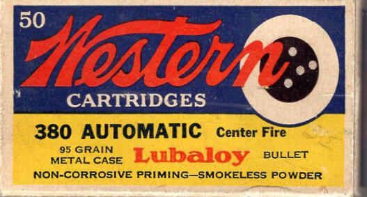 Western .380 Auto Automatic 95 gr. ammo box
