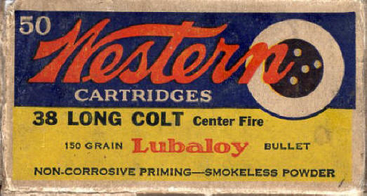 Western .38 Long Colt&nbsp;150 gr ammo box