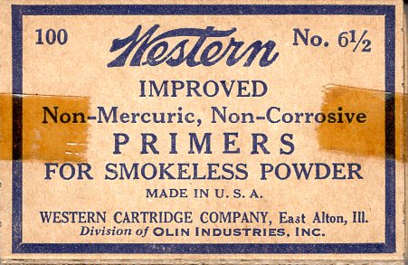 Western No. 6.5 Primers for smokeless powder 100 count box