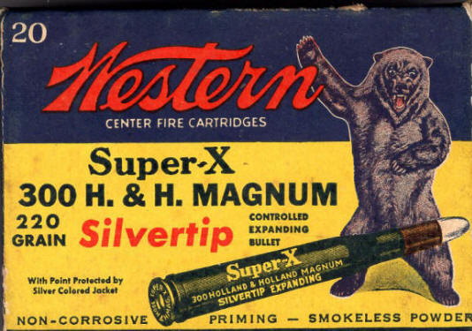 Western bear box .300 Super-X 300 H & H Magnum, Silvertip 220 gr 