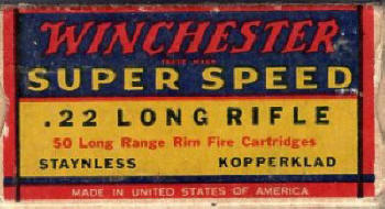 Winchester super speed 22 long rifle box