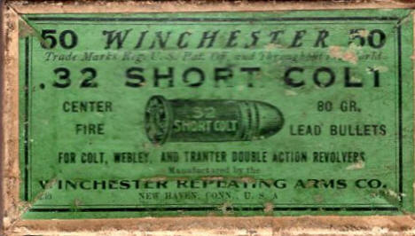 Winchester .32 short Colt ammo box