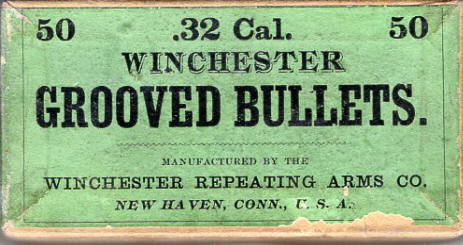 Winchester .32 Winchester Grooved bullets box