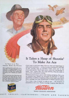 Western ammo ad with flier theme