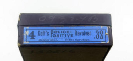Colt Police Positive, .32 police ctg., 4 in. bbl, (1920) box label