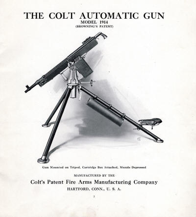 1914 Colt's automatic gun hanbook machine gun